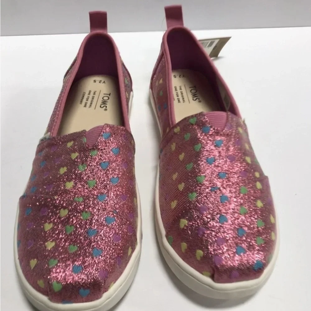 Toms Alpargata Girls Slip On Size 2.5 M Big Kid